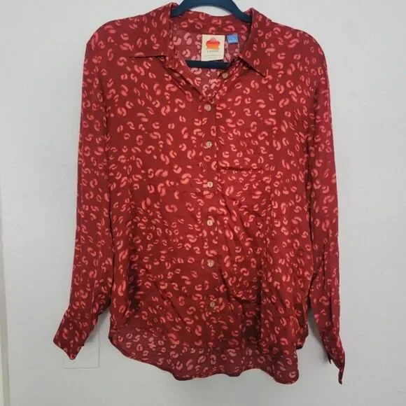 NWT Anthropologie Farm Rio Magda Button Down | S - Picture 3 of 5